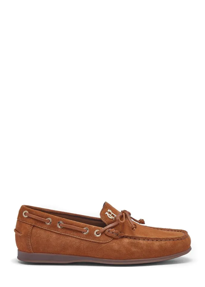Women Deck Shoe Tan Holland Cooper Loafers
