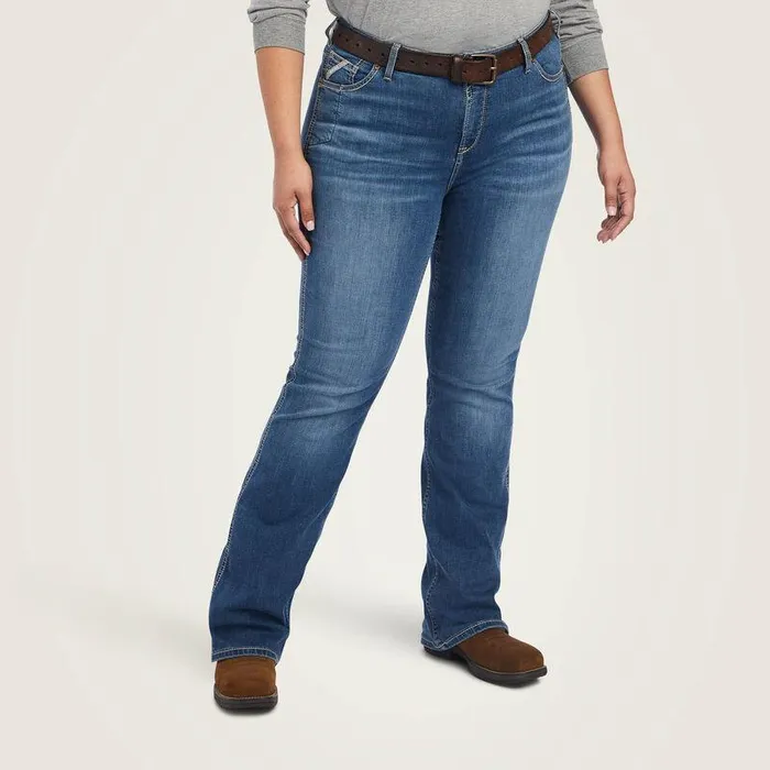 Women Denim Ariat Rebar Riveter Boot Cut Jean Malibu
