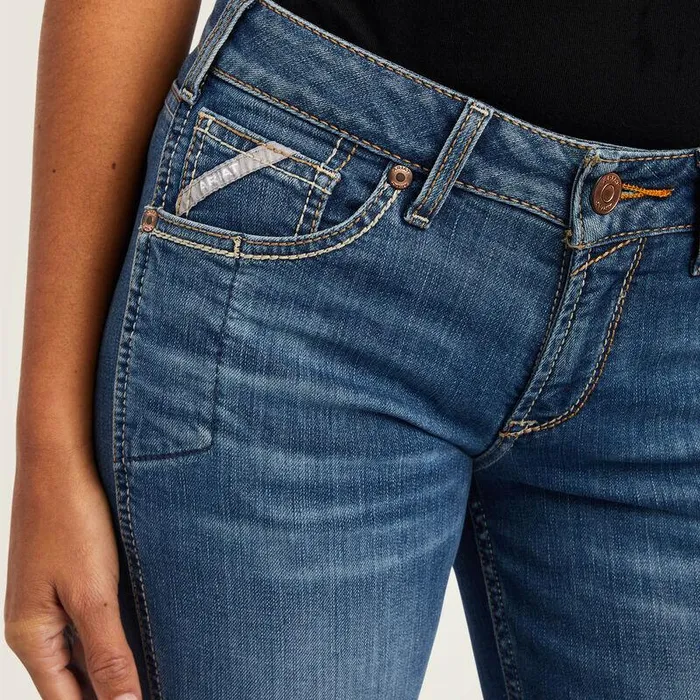 Women Denim Ariat Rebar Riveter Boot Cut Jean Malibu
