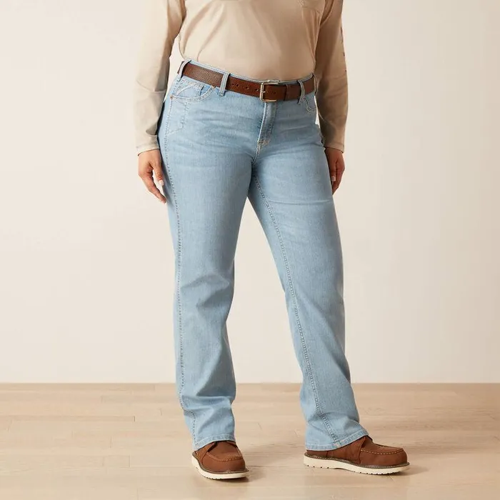 Women Denim Ariat Rebar Riveter Straight Jean Coldwater