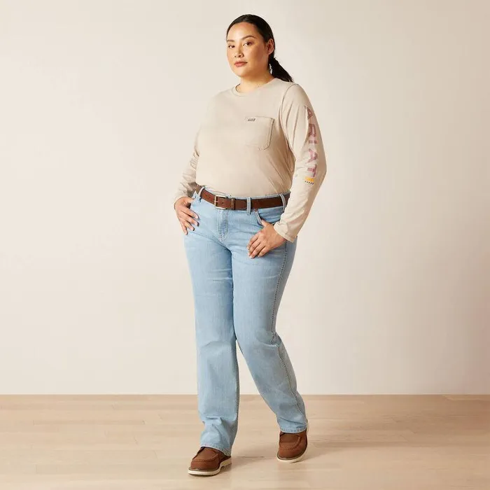 Women Denim Ariat Rebar Riveter Straight Jean Coldwater