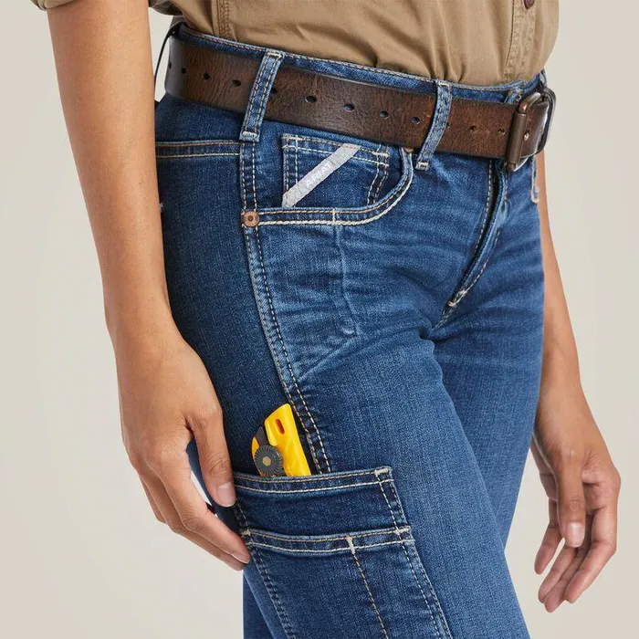 Women Denim Ariat Rebar Work Flex Perfect Rise Riveter Boot Cut Jean Pilar Women Denim Ariat Rebar Work Flex Perfect Rise Riveter Boot Cut Jean Pilar