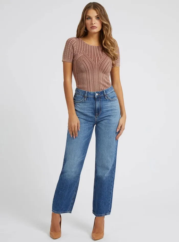 Women Denim GUESS Eco Highrise Hollywood Relaxed Denim Jeans In The Challenge Women Denim GUESS Eco Highrise Hollywood Relaxed Denim Jeans In The Challenge