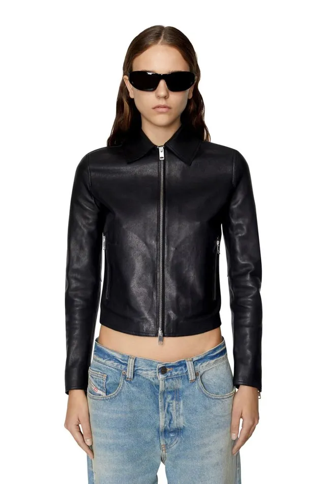 Women Diesel Jackets LMELIANW Black Women Diesel Jackets LMELIANW Black