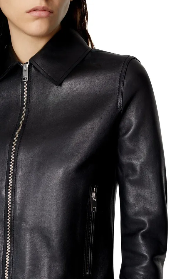 Women Diesel Jackets LMELIANW Black Women Diesel Jackets LMELIANW Black