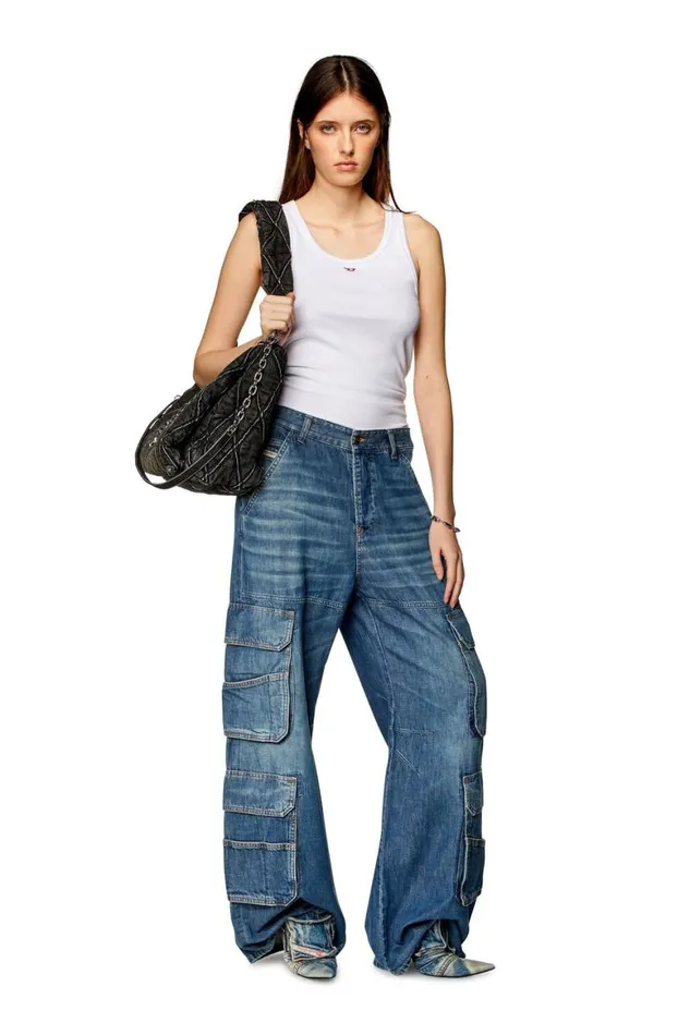 Women Diesel Jeans Relaxed Jeans 1996 DSire 0NJAN Light Blue