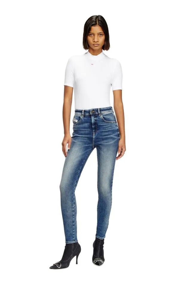 Women Diesel Jeans Skinny Jeans 1984 SlandyHigh 007Y9 Medium Blue