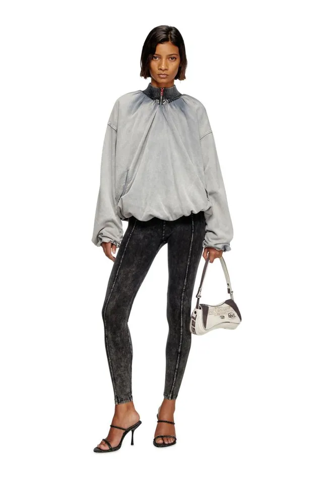 Women Diesel Sweatshirts and Hoodies FINDY Light Grey