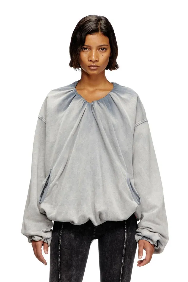 Women Diesel Sweatshirts and Hoodies FINDY Light Grey Women Diesel Sweatshirts and Hoodies FINDY Light Grey