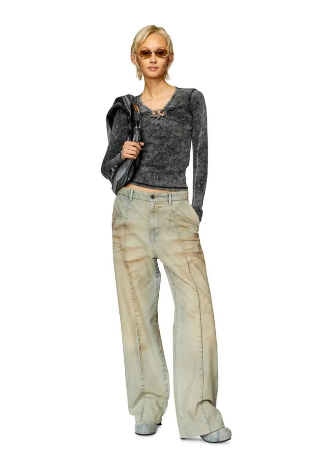 Women Diesel TShirts and Tops TRESPECLS Dark Grey