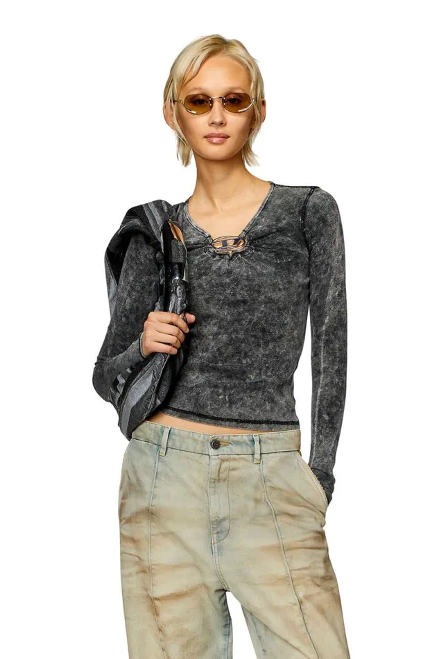Women Diesel TShirts and Tops TRESPECLS Dark Grey Women Diesel TShirts and Tops TRESPECLS Dark Grey