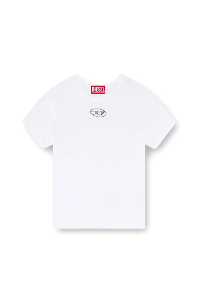 Women Diesel TShirts and Tops TUNCUTIELONGOD White Women Diesel TShirts and Tops TUNCUTIELONGOD White