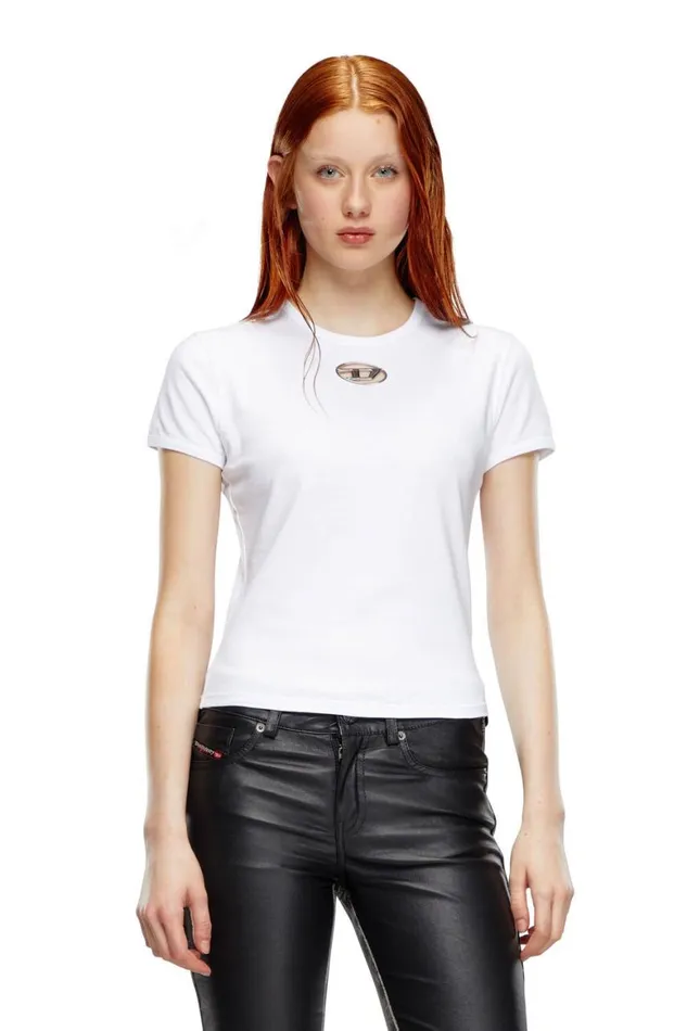 Women Diesel TShirts and Tops TUNCUTIELONGOD White Women Diesel TShirts and Tops TUNCUTIELONGOD White