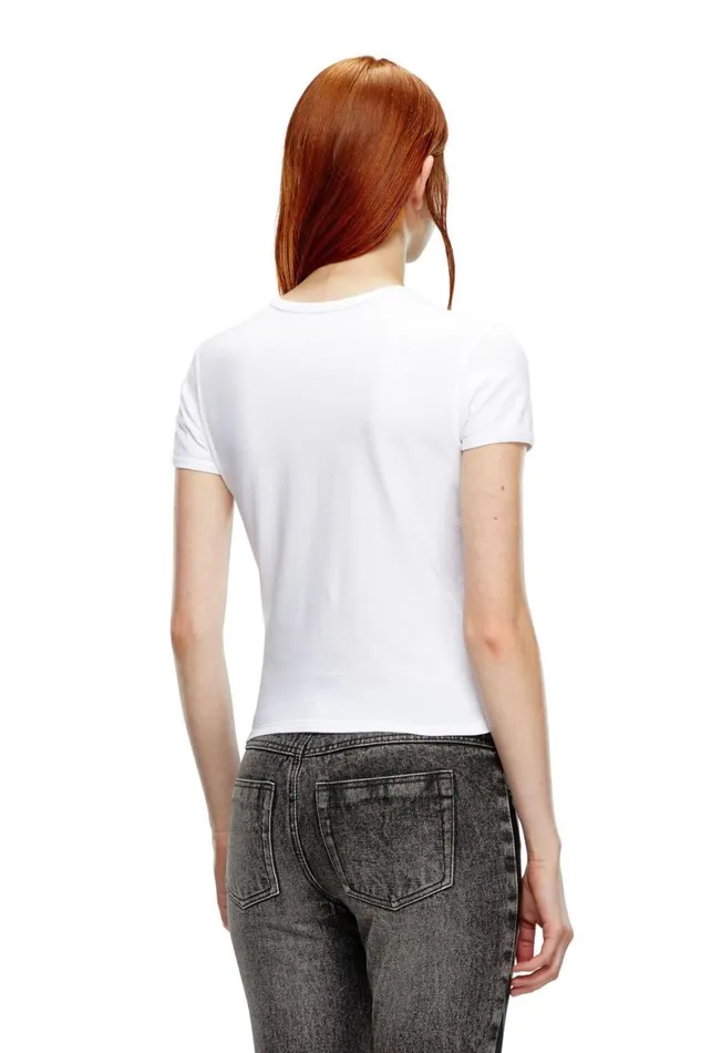 Women Diesel TShirts and Tops TUNCUTIELONGOD White Women Diesel TShirts and Tops TUNCUTIELONGOD White