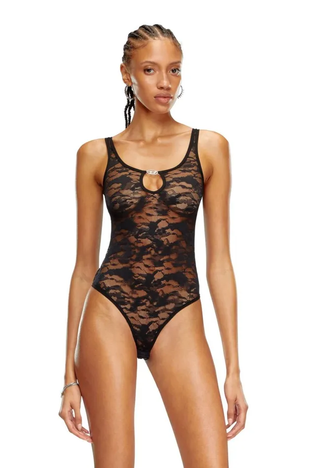 Women Diesel Underwear and Socks UFBYDOVALLACEBODYSUIT Black