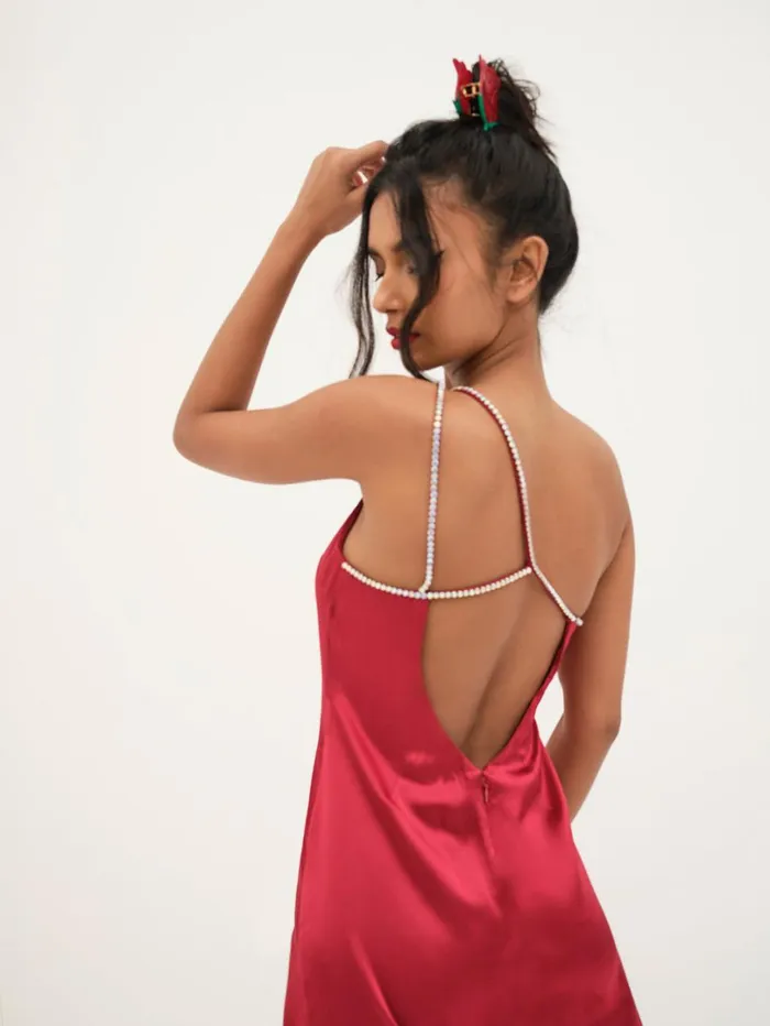 Women Elora Midi Dress Red For Love and Lemons Dresses