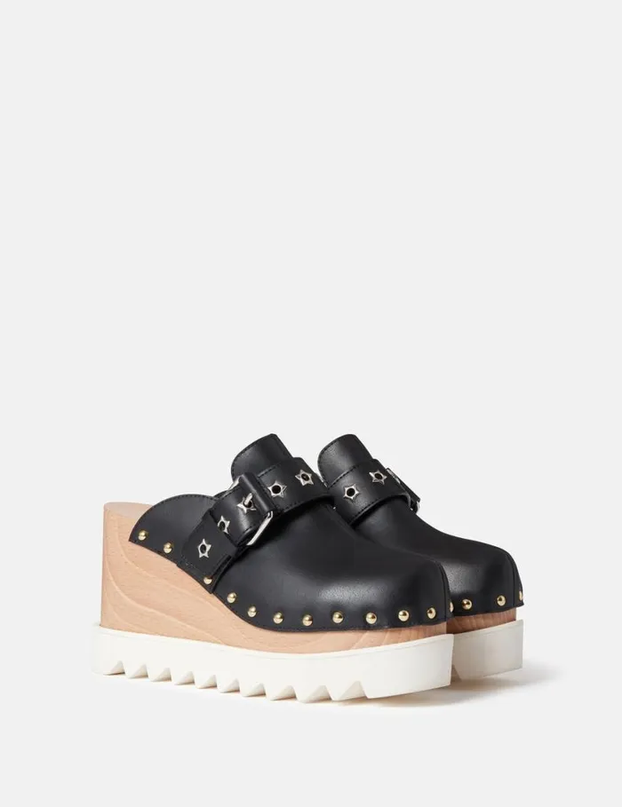 Women Elyse StarStudded Mules Black Stella McCartney Wedges Women Elyse StarStudded Mules Black Stella McCartney Wedges
