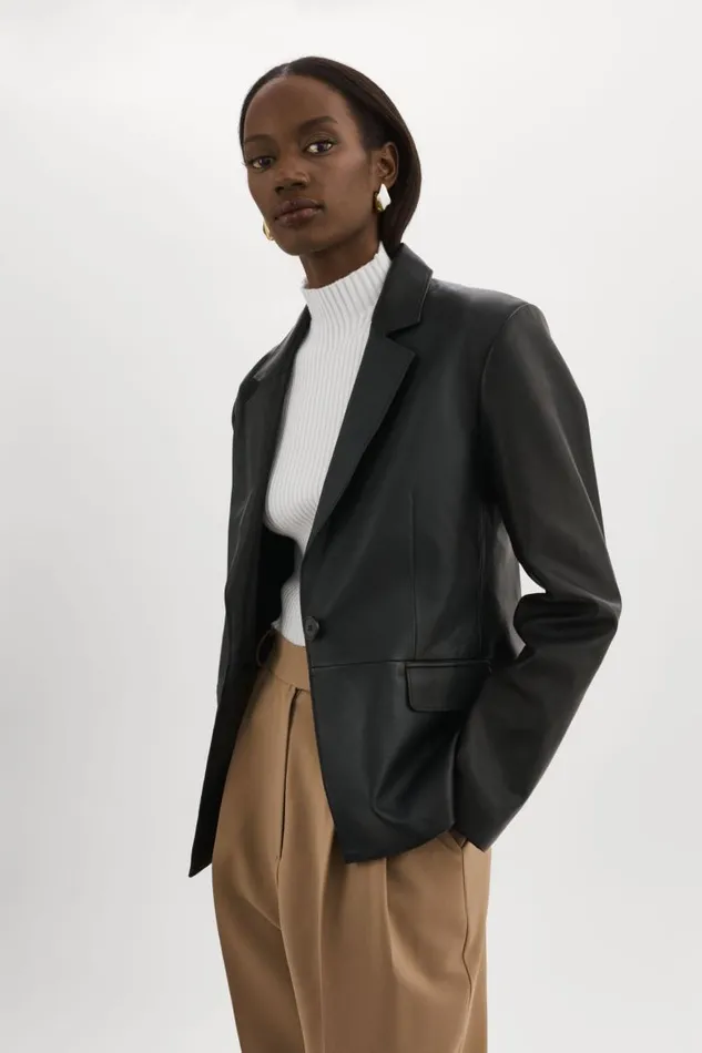 Women ELZA Leather Blazer Black LAMARQUE Leather Jackets Women ELZA Leather Blazer Black LAMARQUE Leather Jackets
