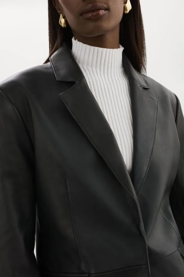 Women ELZA Leather Blazer Black LAMARQUE Leather Jackets Women ELZA Leather Blazer Black LAMARQUE Leather Jackets