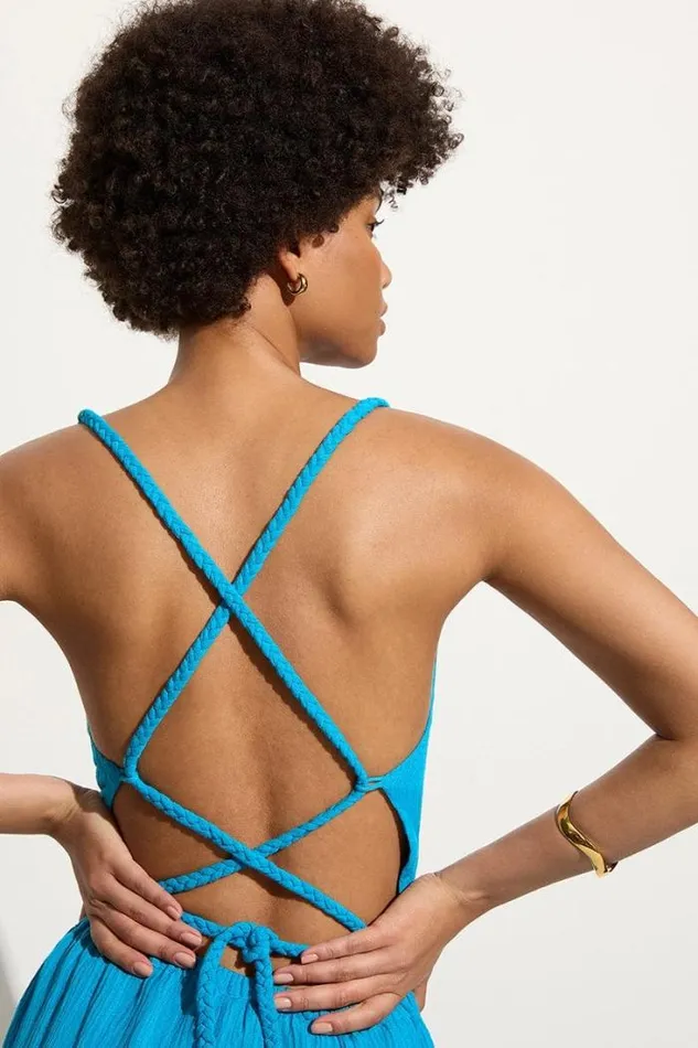 Women Faithfull The Brand Tops Dione Top Turquoise