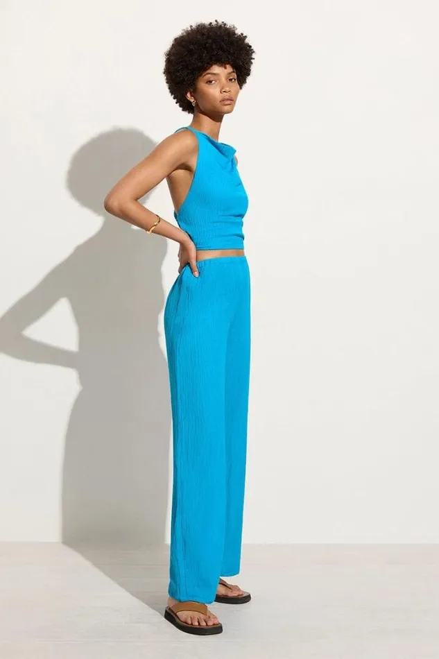 Women Faithfull The Brand Tops Dione Top Turquoise