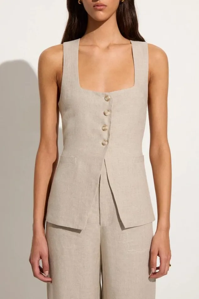 Women Faithfull The Brand Tops Maya Vest Natural