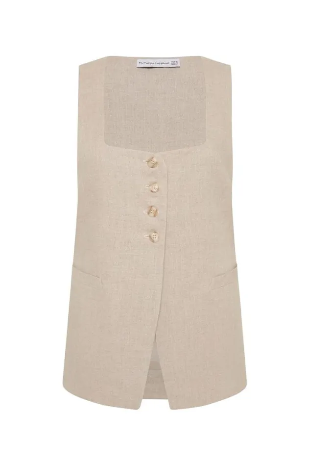Women Faithfull The Brand Tops Maya Vest Natural