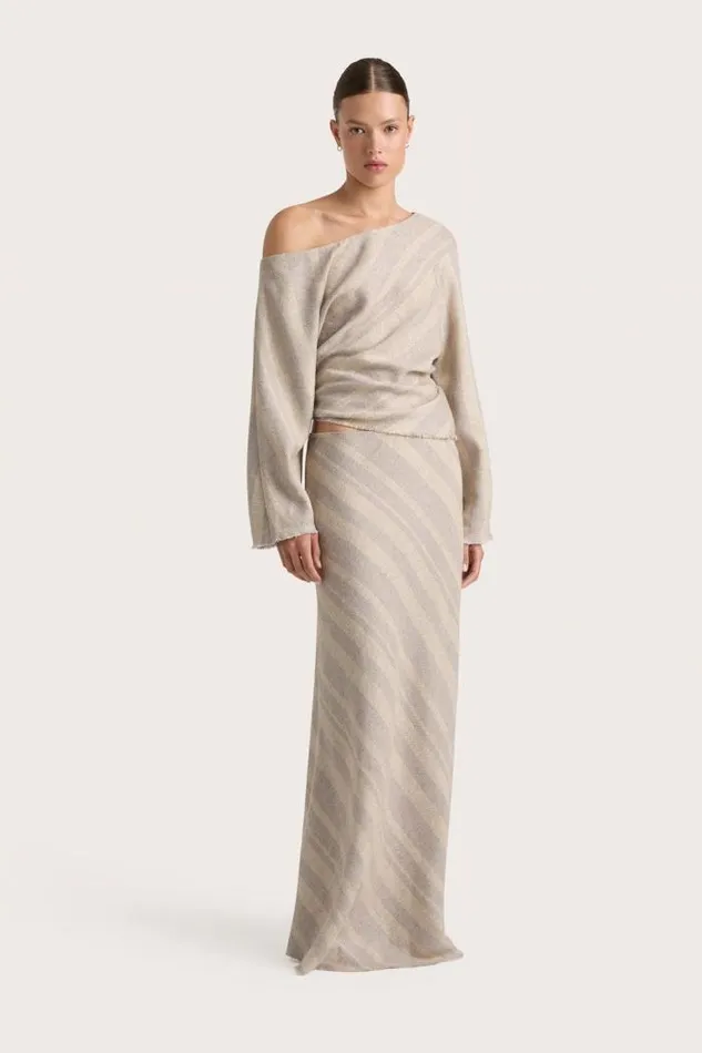 Women Faithfull The Brand Tops Sao Paulo Top Sand Sky Stripe