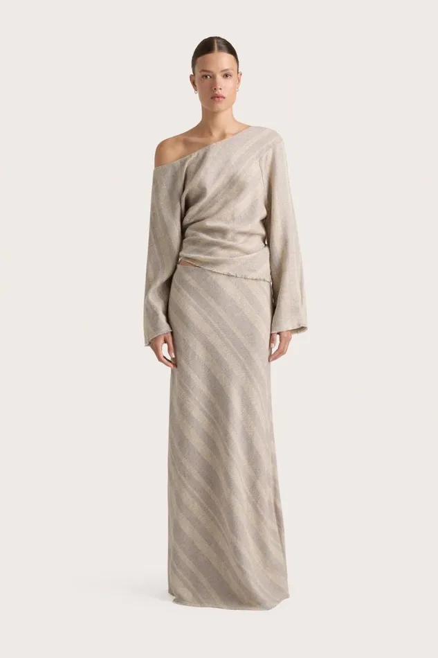 Women Faithfull The Brand Tops Sao Paulo Top Sand Sky Stripe