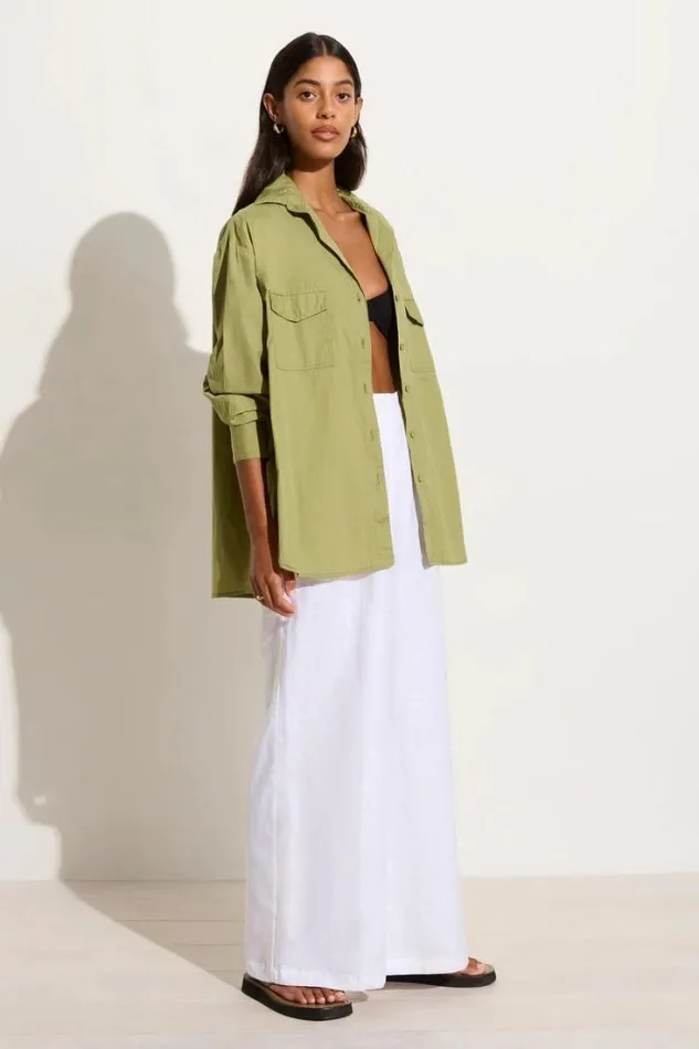 Women Faithfull The Brand Tops Tyde Shirt Khaki 8211 Final Sale
