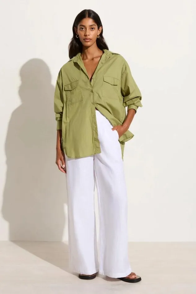 Women Faithfull The Brand Tops Tyde Shirt Khaki 8211 Final Sale