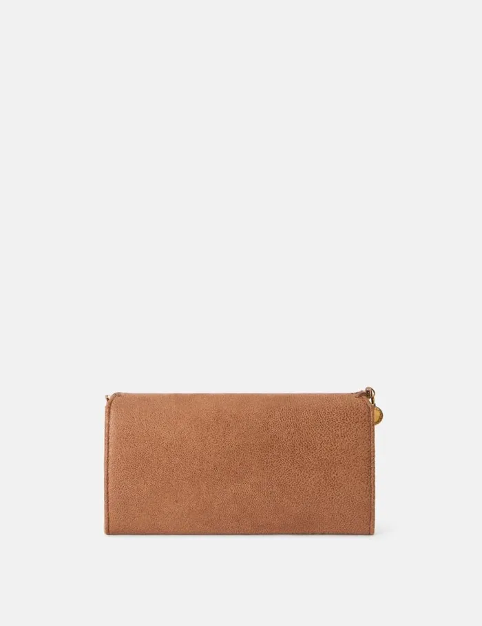 Women Falabella Continental Wallet Pecan Brown Stella McCartney Long Wallets