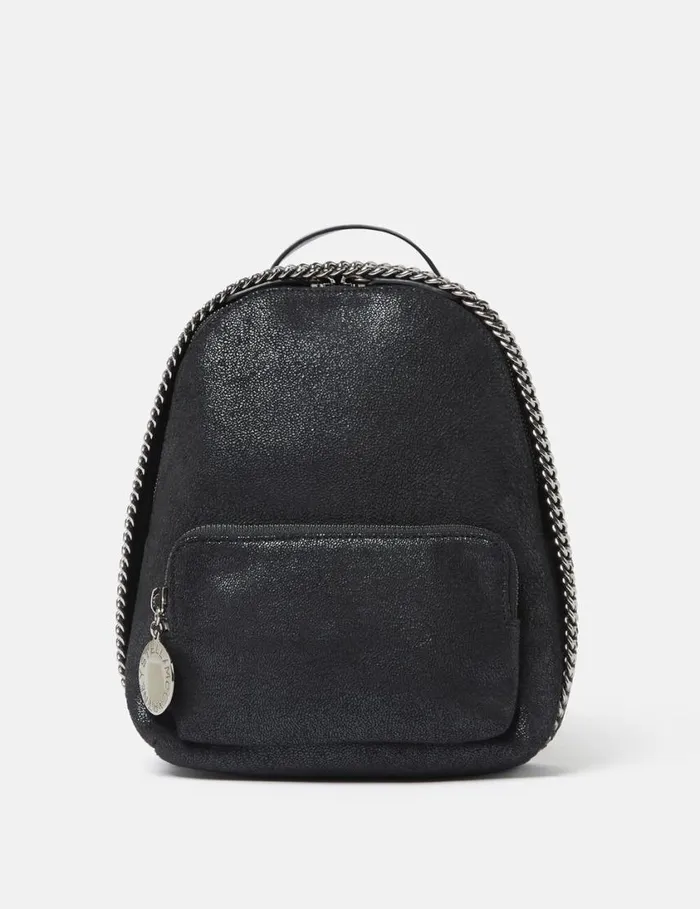 Women Falabella Mini Backpack Midnight Black Stella McCartney Iconic Falabella