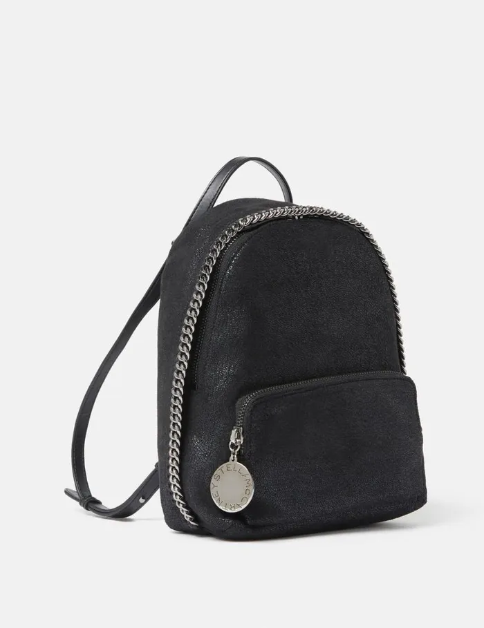 Women Falabella Mini Backpack Midnight Black Stella McCartney Iconic Falabella Women Falabella Mini Backpack Midnight Black Stella McCartney Iconic Falabella