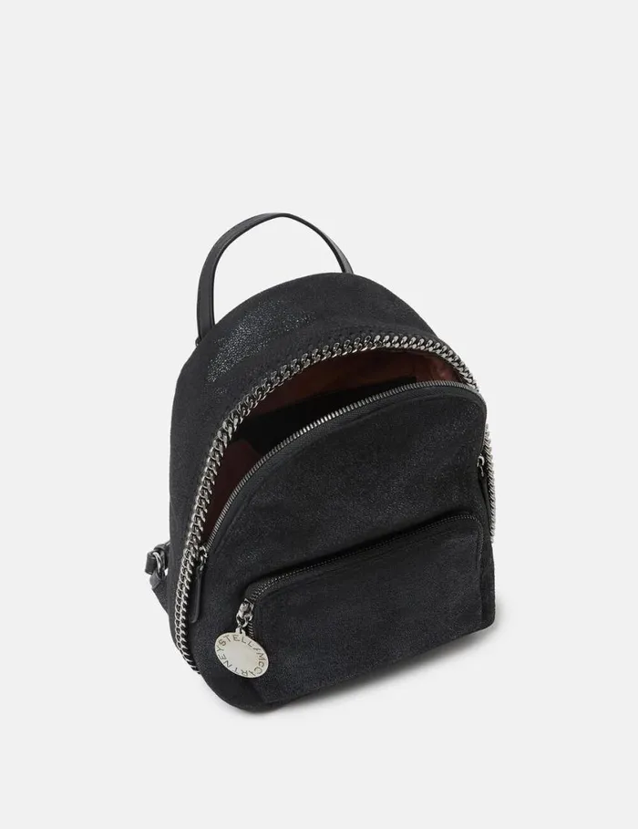 Women Falabella Mini Backpack Midnight Black Stella McCartney Iconic Falabella Women Falabella Mini Backpack Midnight Black Stella McCartney Iconic Falabella