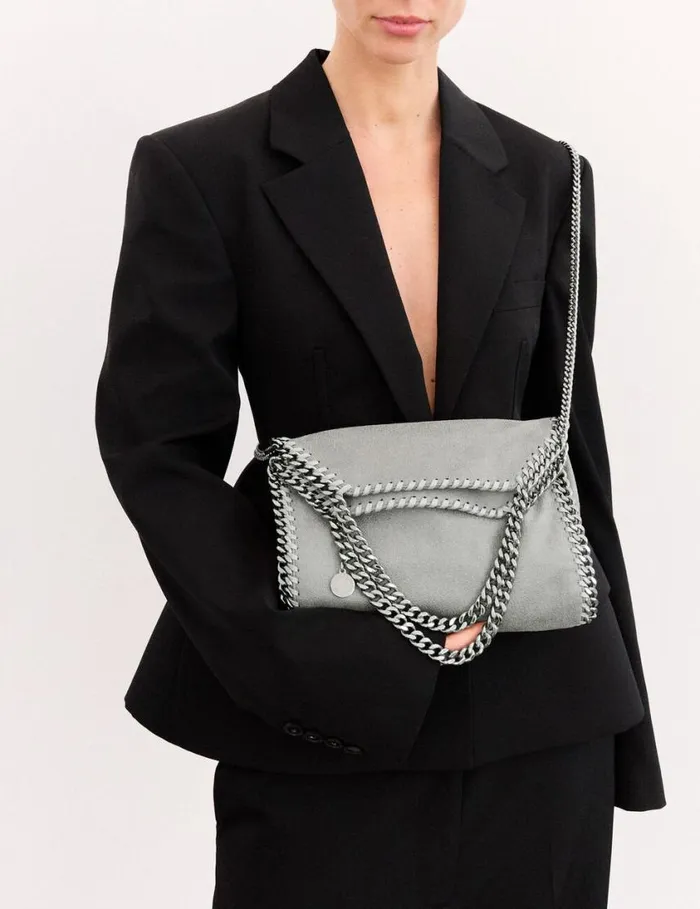 Women Falabella Mini Tote Bag Light Grey Stella McCartney Mini Bags And Clutches