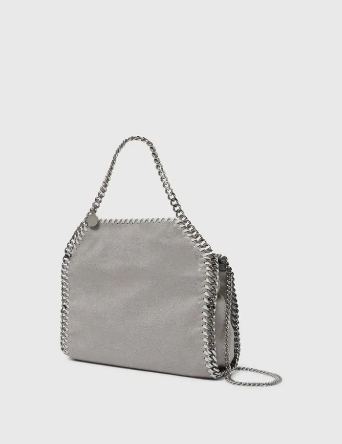 Women Falabella Mini Tote Bag Light Grey Stella McCartney Mini Bags And Clutches