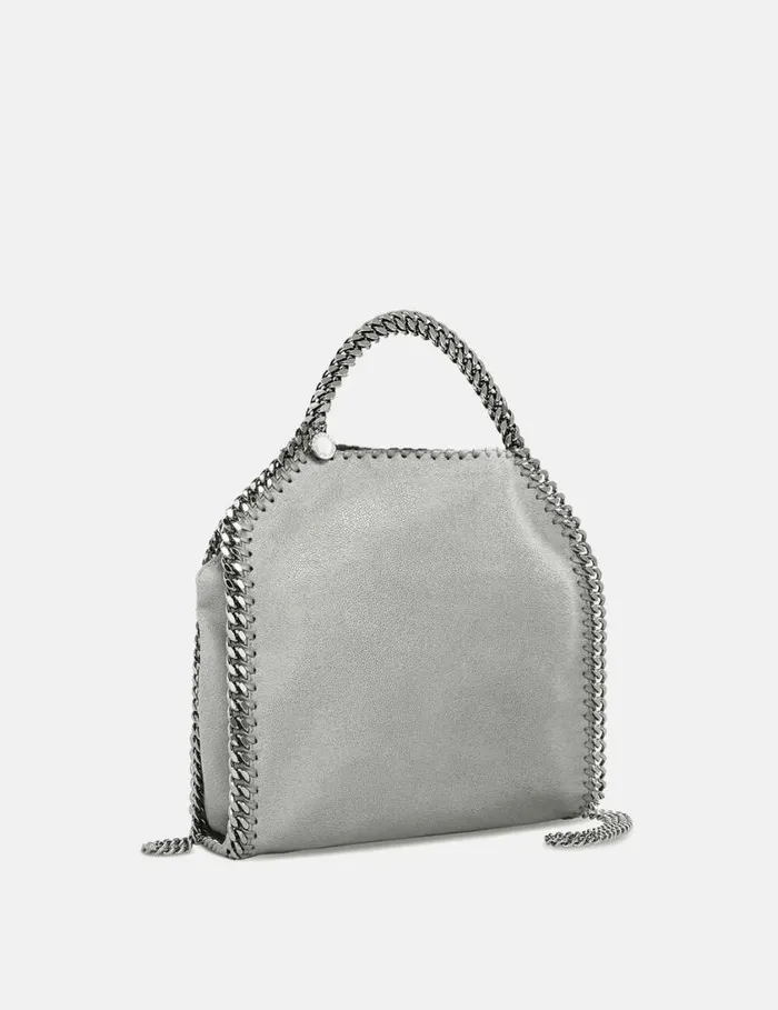 Women Falabella Mini Tote Bag Light Grey Stella McCartney Mini Bags And Clutches