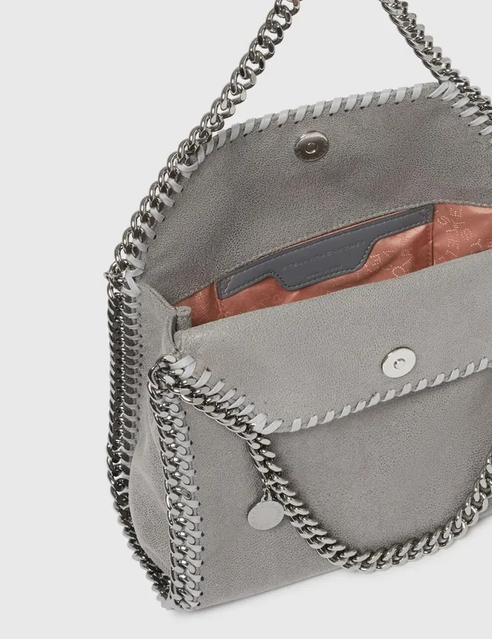 Women Falabella Mini Tote Bag Light Grey Stella McCartney Mini Bags And Clutches