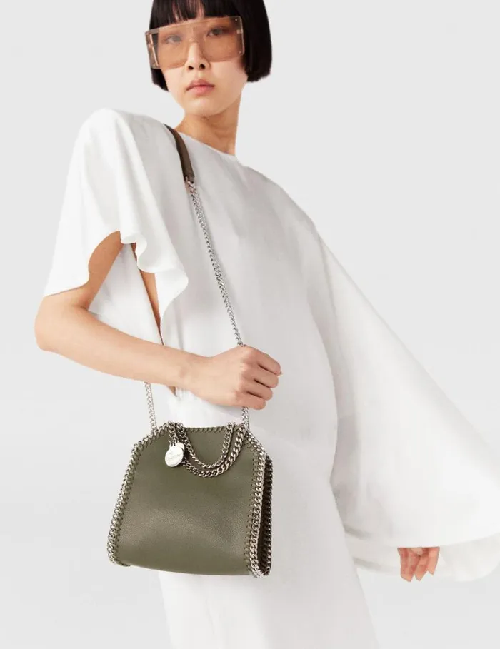 Women Falabella Tiny Tote Bag Khaki Green Stella McCartney TopHandle Bags Women Falabella Tiny Tote Bag Khaki Green Stella McCartney TopHandle Bags
