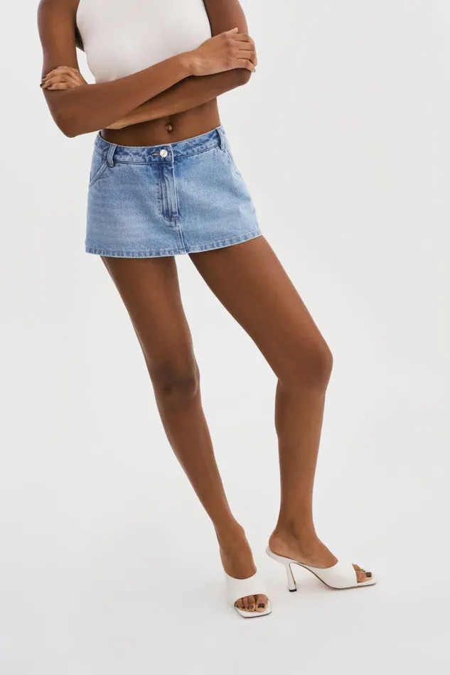 Women FANTINA Denim Skort Light Blue Wash LAMARQUE Skirts Women FANTINA Denim Skort Light Blue Wash LAMARQUE Skirts