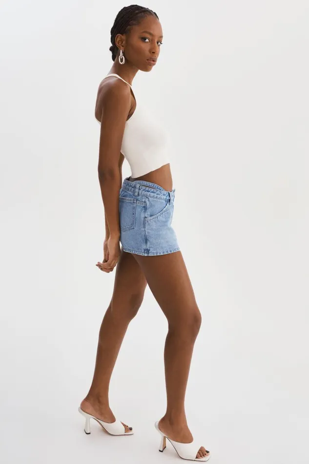 Women FANTINA Denim Skort Light Blue Wash LAMARQUE Skirts Women FANTINA Denim Skort Light Blue Wash LAMARQUE Skirts
