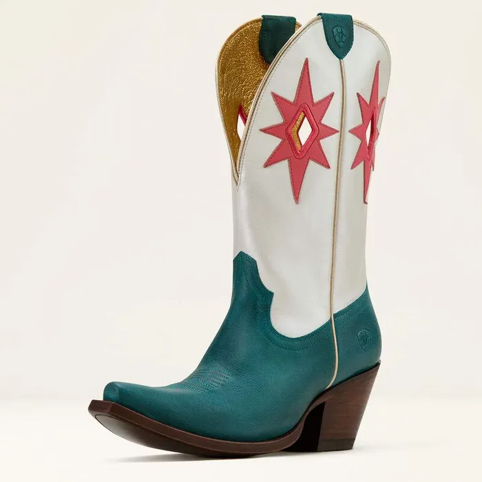 Women Fashion Boots Ariat Starlight Western Boot Turquoisepearly White