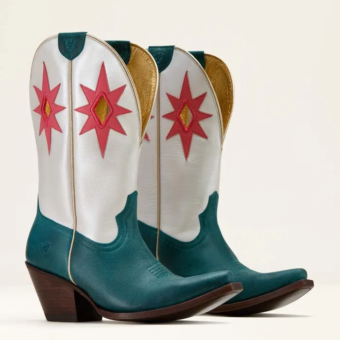 Women Fashion Boots Ariat Starlight Western Boot Turquoisepearly White
