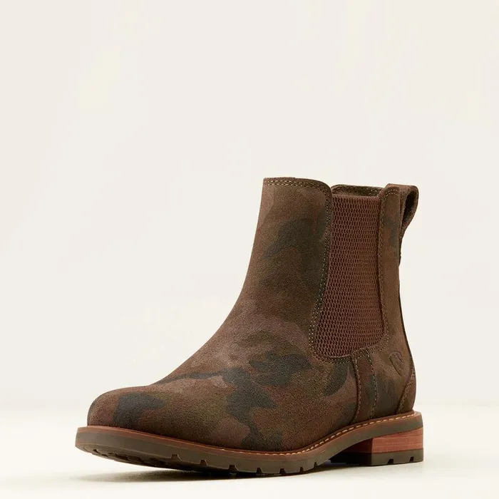 Women Fashion Boots Ariat Wexford Chelsea Boot Camo Suede
