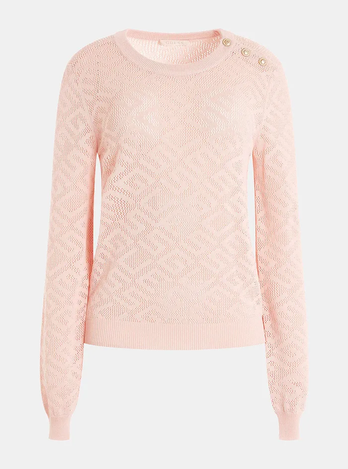 Women Fashion Tops GUESS Pink Paula G Logo Top Women Fashion Tops GUESS Pink Paula G Logo Top