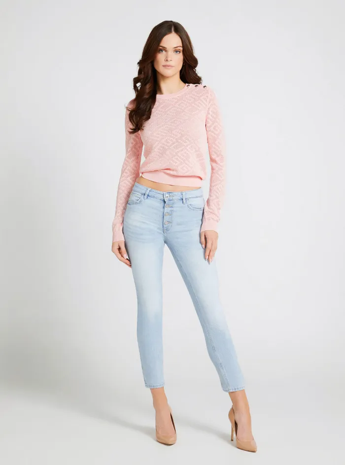 Women Fashion Tops GUESS Pink Paula G Logo Top Women Fashion Tops GUESS Pink Paula G Logo Top