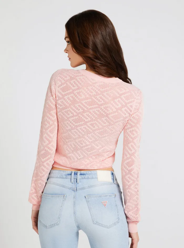 Women Fashion Tops GUESS Pink Paula G Logo Top Women Fashion Tops GUESS Pink Paula G Logo Top