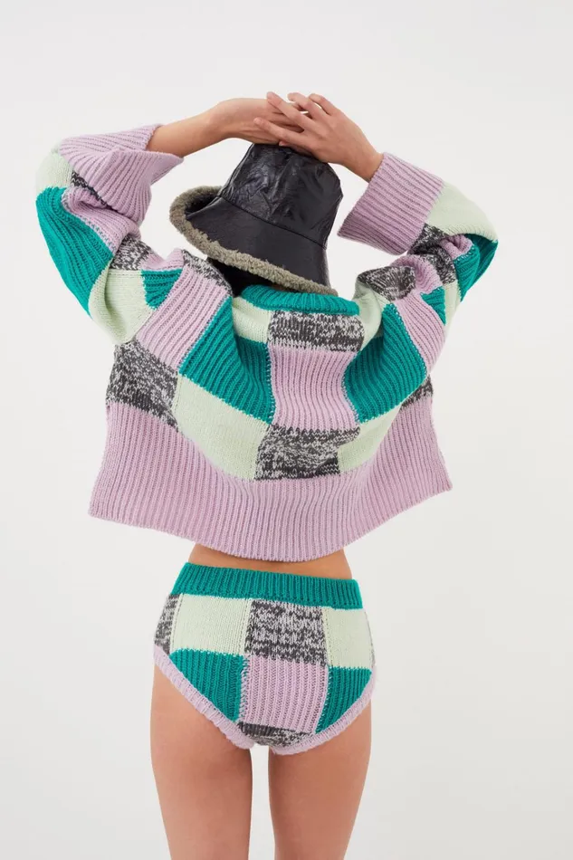 Women Finley Sweater Green For Love and Lemons Knitwear Women Finley Sweater Green For Love and Lemons Knitwear