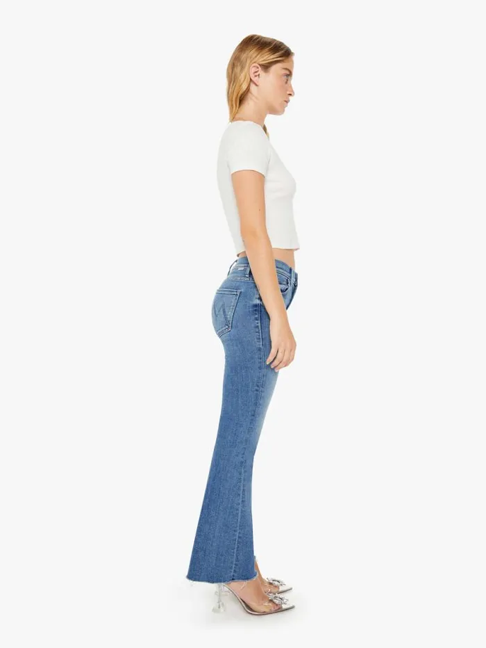 Women Flare Mother Denim PETITES The Lil039 Weekender Fray Blue medium